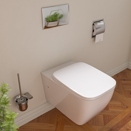 Eago EAGO WD390 White Modern Ceramic Wall Mount Toilet Bowl WD390